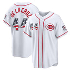 Cincinnati Reds #44 Elly De La Cruz USA 250 Fourth of July Home Stadium Jersey - White BFRAILEY