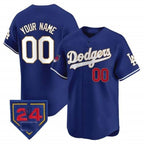 Custom Los Angeles Dodgers 2024 Spring Training Patch Vapor Premier Limited Jersey ¨C Royal BFRAILEY