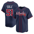 Atlanta Braves #51 Chris Sale Player Navy BFRAILEY Limited Home Game Stitched Jerseys