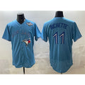 Toronto Blue Jays #11 Bo Bichette Blue BFRAILEY 2025 World Series Flex Base Stitched Jersey