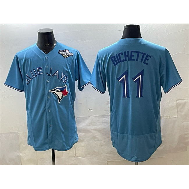 Toronto Blue Jays #11 Bo Bichette Blue BFRAILEY 2025 World Series Flex Base Stitched Jersey