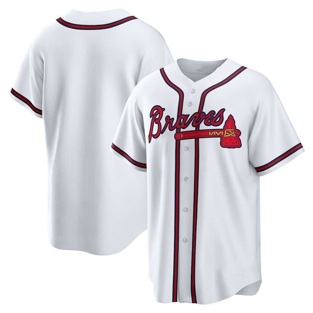 Atlanta Braves White BFRAILEY Home Replica Team Jersey