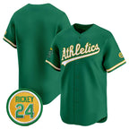Oakland Athletics Blank Green BFRAILEY 2024 Limited With Rickey Henderson Patch Stitched Jersey