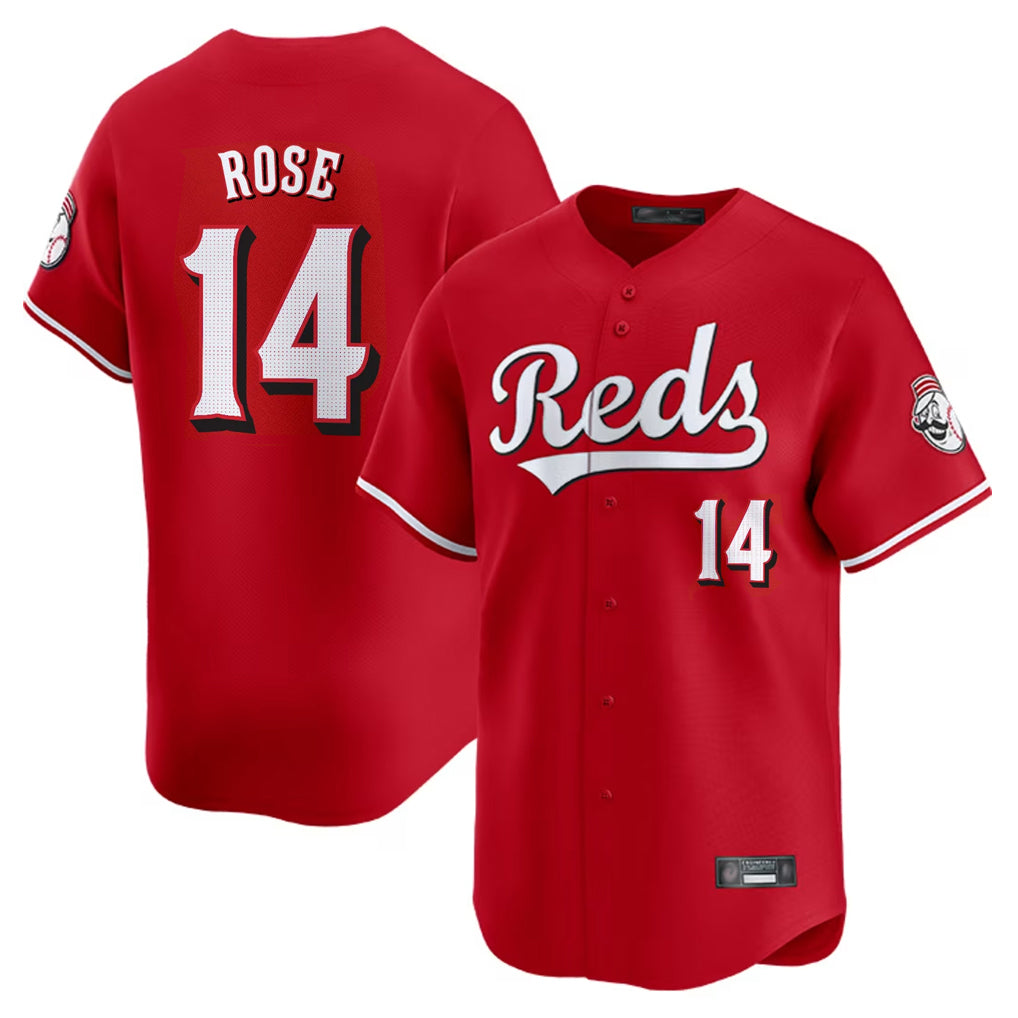 Cincinnati Reds #14 Pete Rose Player Red BFRAILEY Home Limited Stitched Jerseys
