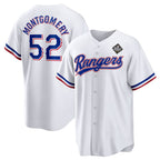 Texas Rangers #52 Jordan Montgomery White BFRAILEY 2023 World Series Stitched Jersey