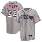 Arizona Diamondbacks #23 Zac Gallen Player Gray BFRAILEY USA 250 Fourth of July Home Game Stitched Jerseys