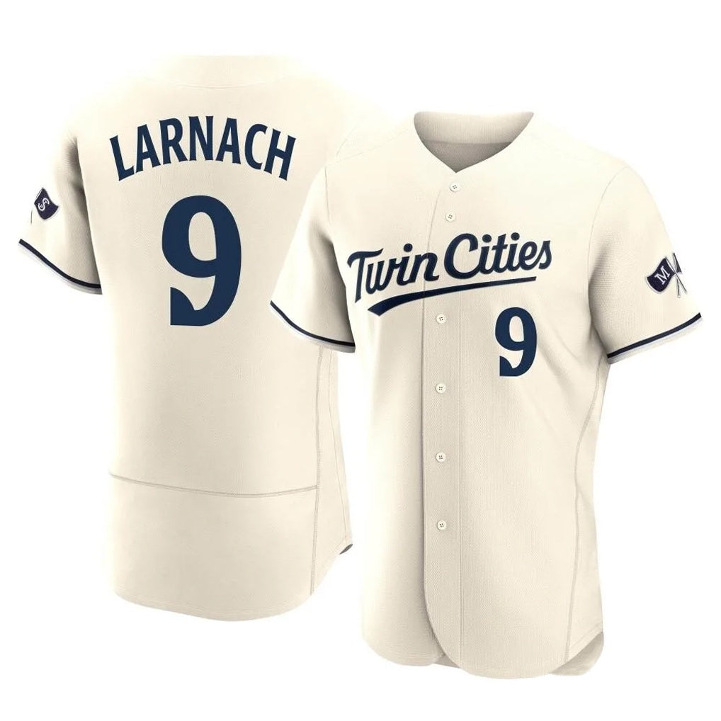 Minnesota Twins #9 Trevor Larnach Player Cream BFRAILEYHome Limited Elite Stitched Jerseys