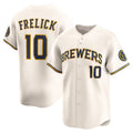 Milwaukee Brewers #10 Sal Frelick Cream BFRAILEY Home Limited Player Jersey