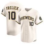 Milwaukee Brewers #10 Sal Frelick Cream BFRAILEY Home Limited Player Jersey