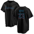 Miami Marlins #23 Max Meyer Black BFRAILEY Cool Base Stitched Jersey