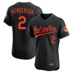 Baltimore Orioles #2 Gunnar Henderson Player Black BFRAILEY Limited Elite Home Game Stitched Jerseys