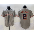 San Francisco Giants #2 Willy Adames Gray BFRAILEY Cool Base Stitched Jersey 2