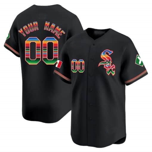 Custom Chicago White Sox Mexico Vapor Premier Limited Jersey V2- Black BFRAILEY