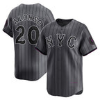 New York Mets #20 Pete Alonso Graphite BFRAILEY 2024 City Connect Limited Player Jersey