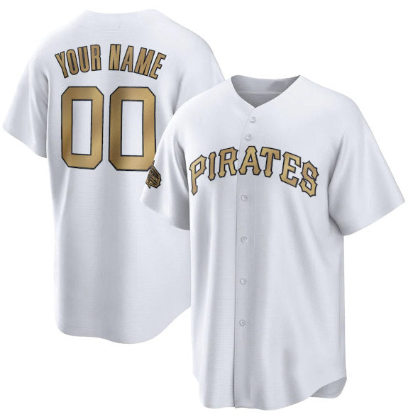 Custom Pittsburgh Pirates Active Player White BFRAILEY 2022 All-Star Cool Base Stitched Jersey