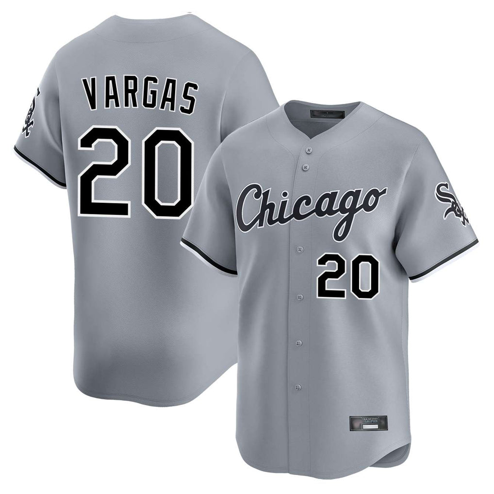 Chicago White Sox #20 Miguel Vargas Player Gray BFRAILEY Road Limited Home Stitched Jerseys