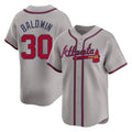 Atlanta Braves #30 Drake Baldwin Player Gray BFRAILEY Limited Home Game Stitched Jerseys