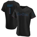 Miami Marlins #1 Connor Norby Player Black BFRAILEY Home Limited Elite Stitched Jerseys
