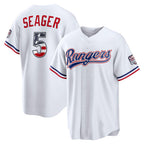 Texas Rangers #5 Corey Seager USA 250 Fourth of July Home Stadium Jersey - White BFRAILEY