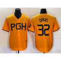Pittsburgh Pirates #32 Henry Davis Yellow BFRAILEY 2023 City Connect Stitched Jersey 2