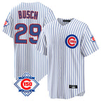 Chicago Cubs #29 Michael Busch Player White BFRAILEY 150th Anniversary Home Game Stitched Jerseys
