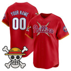 Custom Philadelphia Phillies x One Piece Red BFRAILEY Vapor Premier Limited Jersey - Stitched