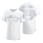 Toronto Blue Jays #32 Roy Halladay White BFRAILEY Flexbase Fashion Jersey
