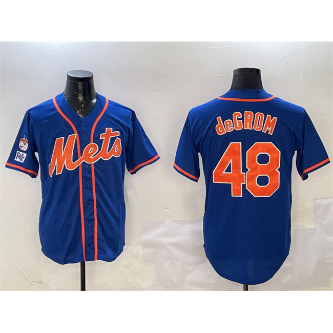 New York Mets #48 Jacob DeGrom Royal BFRAILEY 2025 Spring Training Cool Base Stitched Jersey