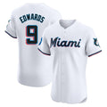 Miami Marlins #9 Xavier Edwards Player White BFRAILEY Home Limited Elite Stitched Jerseys