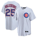 Chicago Cubs #25 Moises Ballesteros Player White BFRAILEY Game Home Stitched Jerseys