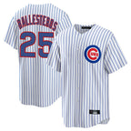 Chicago Cubs #25 Moises Ballesteros Player White BFRAILEY Game Home Stitched Jerseys