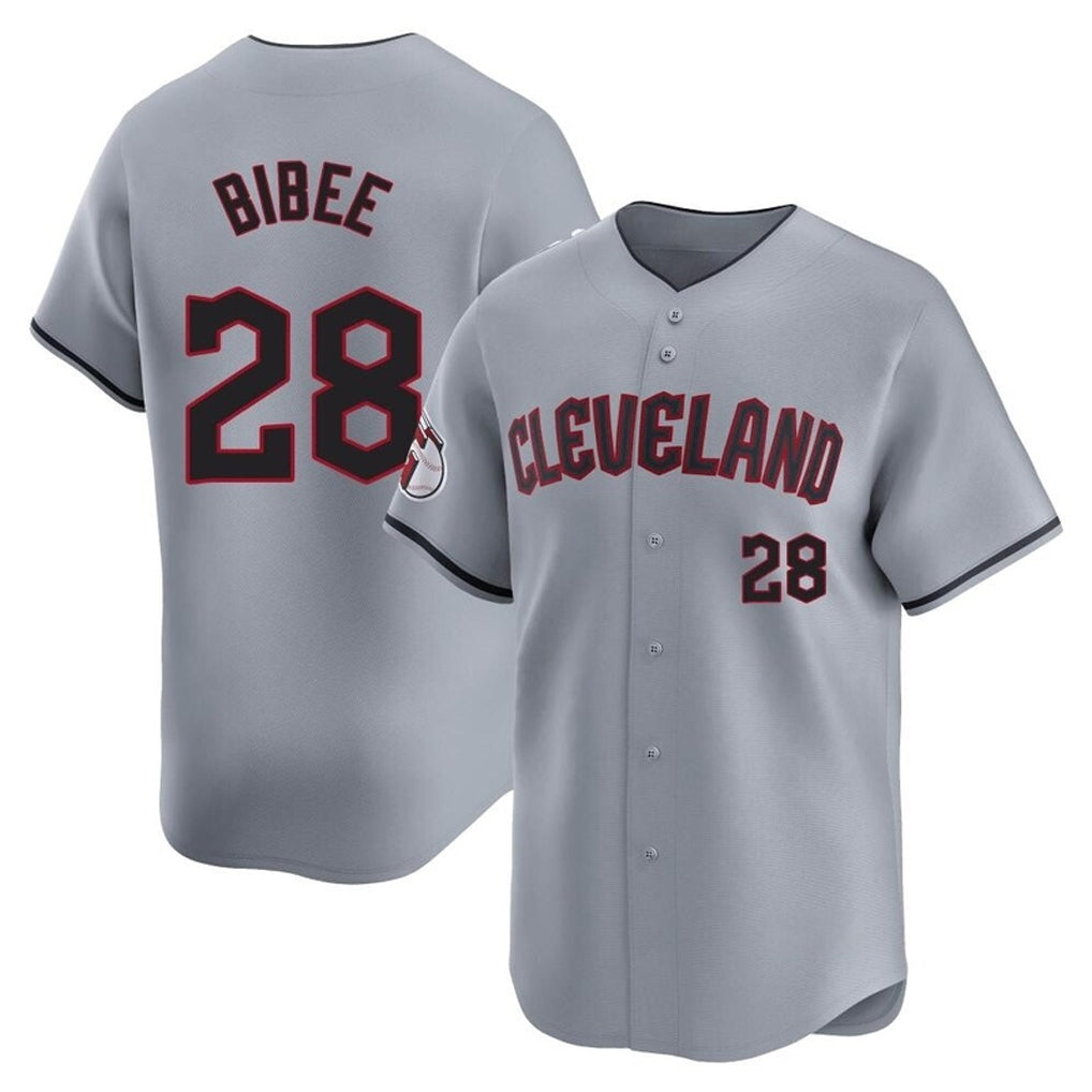 Cleveland Guardians #28 Tanner Bibee Player Gray BFRAILEY Road Limited Home Stitched Jerseys