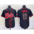 Cincinnati Reds #19 Joey Votto Number Black BFRAILEY 2023 City Connect Cool Base Stitched Jersey 2