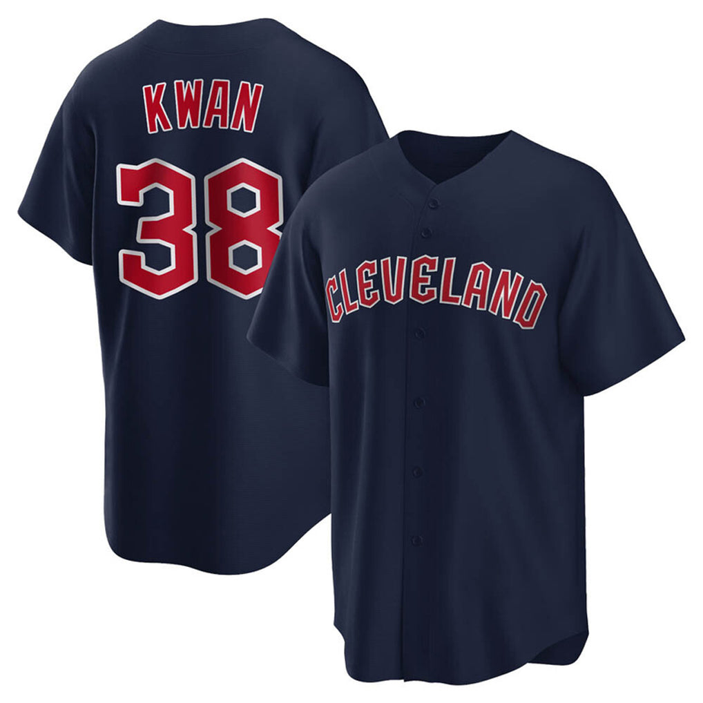 Cleveland Guardians #38 Steven Kwan Player Navy BFRAILEY Game Home Stitched Jerseys