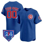 Custom Chicago Cubs 2024 Spring Training Patch Vapor Premier Limited Jersey V2 ¨C Royal BFRAILEY