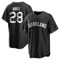 Cleveland Guardians #28 Tanner Bibee Player Black BFRAILEY Home Game Stitched Jerseys