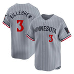 Minnesota Twins #3 Harmon Killebrew Player Gray BFRAILEYHome Limited Stitched Jerseys