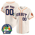 Custom Houston Astros Orbit Patch Vapor Premier Limited Jersey ¨C Cream BFRAILEY