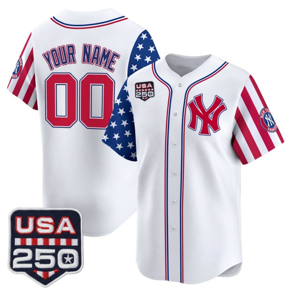 Custom New York Yankees America 250 Edition Vapor Premier Limited White BFRAILEY Stitched Jerseys