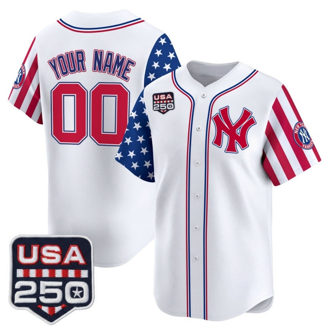 Custom New York Yankees America 250 Edition Vapor Premier Limited White BFRAILEY Stitched Jerseys