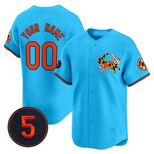 Custom Baltimore Orioles Robinson Patch Vapor Premier Limited Jersey V3 ¨C Blue BFRAILEY