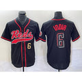 Cincinnati Reds #6 Jonathan India Number Black BFRAILEY 2023 City Connect With Patch Stitched Jersey