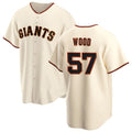 San Francisco Giants #57 Alex Wood Cream BFRAILEY Home Jersey