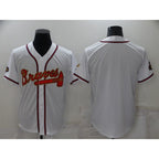 Atlanta Braves Blank 2022 White Gold BFRAILEY World Series Champions Program Cool Base Stitched Jersey