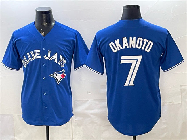 Toronto Blue Jays #7 Kazuma Okamoto Royal BFRAILEY 2026 Cool Base Stitched Jersey