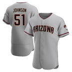 Arizona Diamondbacks #51 Randy Johnson Player Gray BFRAILEY Road Limited Elite Home Game Stitched Jerseys