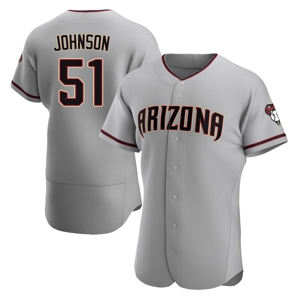 Arizona Diamondbacks #51 Randy Johnson Player Gray BFRAILEY Road Limited Elite Home Game Stitched Jerseys