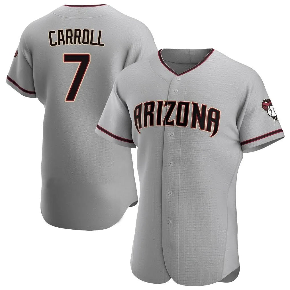 Arizona Diamondbacks #7 Corbin Carroll Player Gray BFRAILEY Road Limited Elite Home Game Stitched Jerseys
