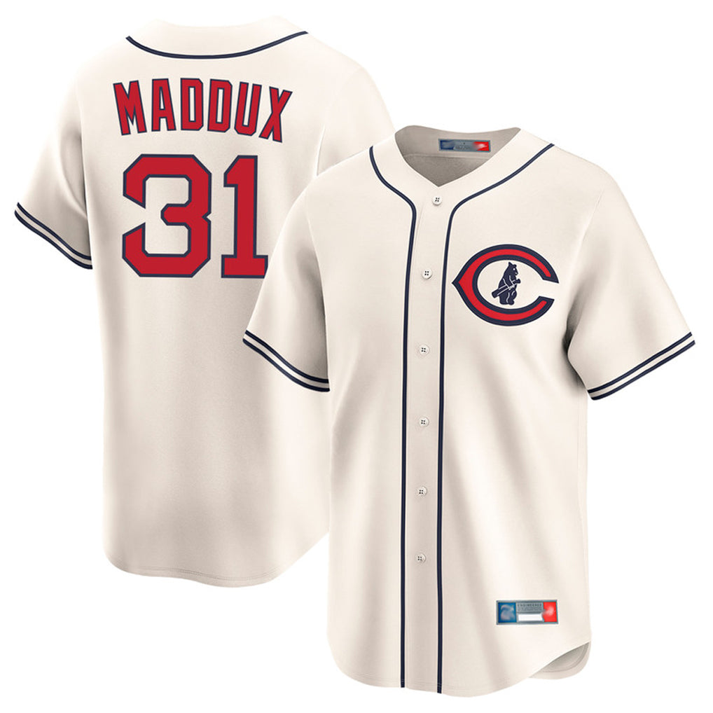 Chicago Cubs #31 Greg Maddux Player Cream BFRAILEY Field of Dreams Limited Home Game Stitched Jerseys