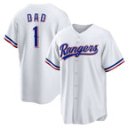 Texas Rangers #1 Dad Home White BFRAILEY Replica Jersey